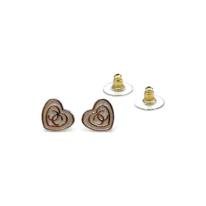 CHANEL Pearl Earrings Women's Gold-4