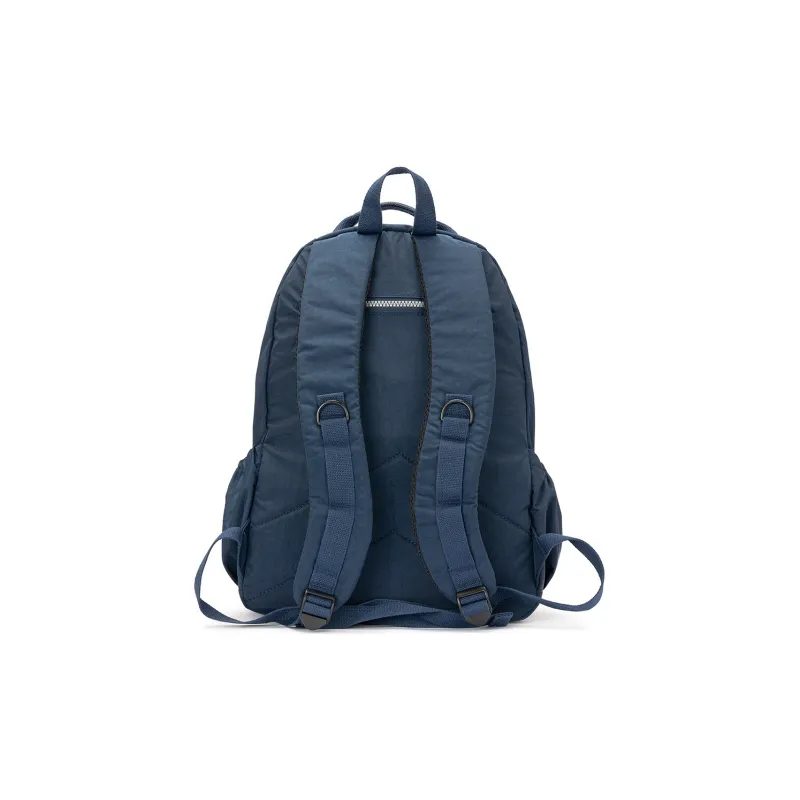 ROBERTA DI CAMERINO Fabric Lightweight Commuter Student Backpack Large Size Unisex Sapphire Blue/Black/Khaki-4