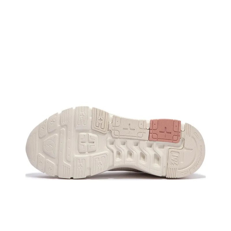 361° Anti-Slip Wear-Resistant Low-Top Casual Running Shoes Women's Beige Pink-5