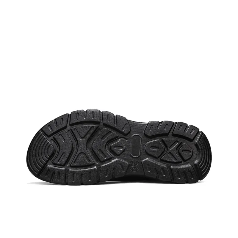 Warrior Casual Chef Shoes River Trekking Shoes Abrasion Resistant Slip Resistant Beach Sandals Men's Green Black-5