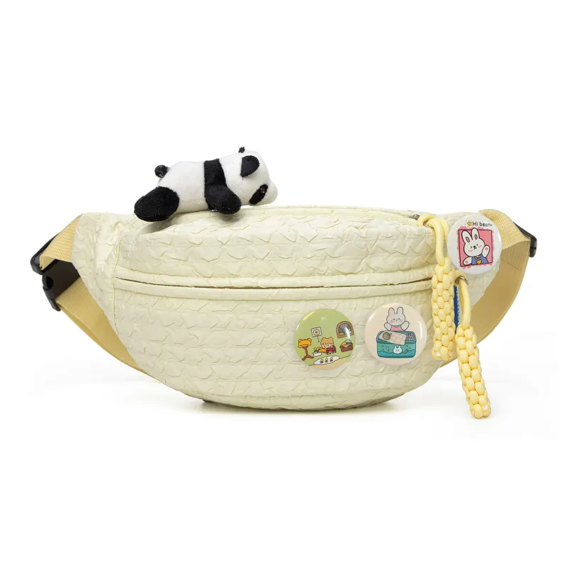 UNITE STAR Nylon One Shoulder Crossbody Bag, Sling Bag Regular Women's Pink/Green/Yellow-5