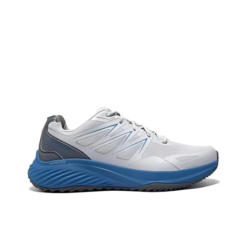 Skechers Cushioning Wear Resistant Low Top Training Running Shoes Men's Gray Blue-1
