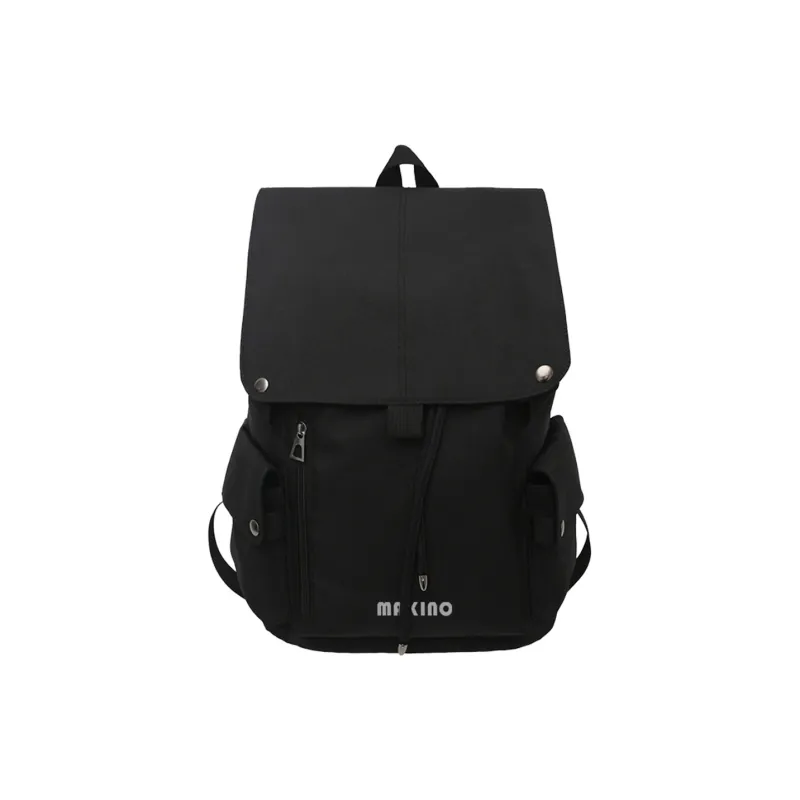 MAKINO Fabric Backpack Unisex Black/Gray/Coffee-0
