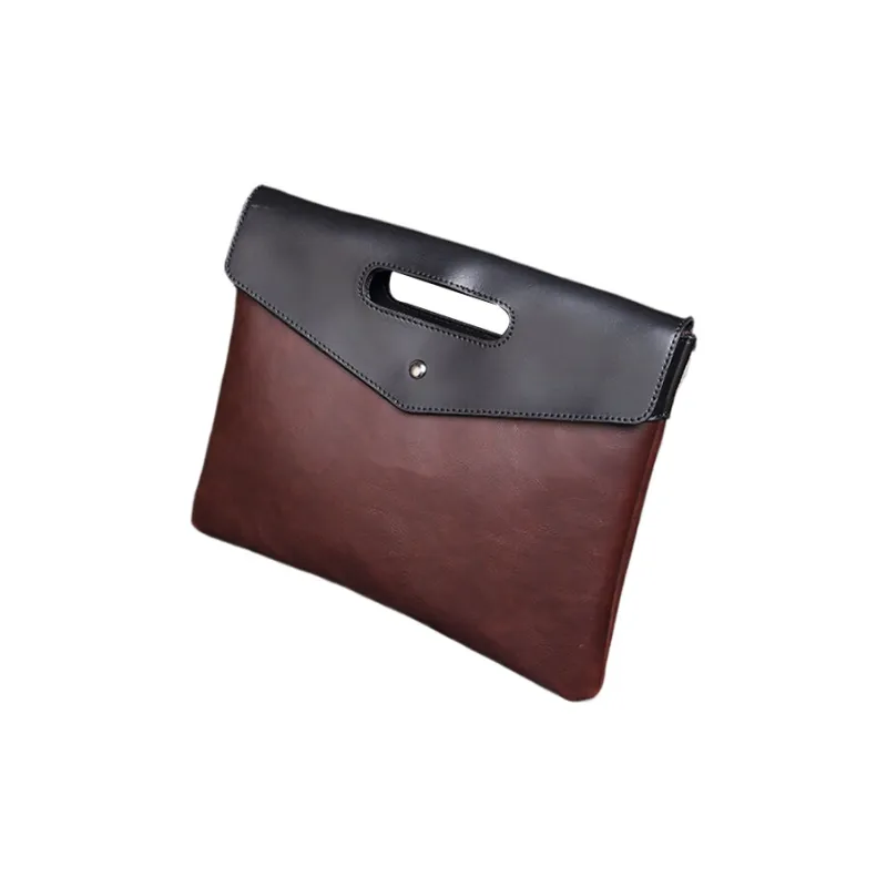 CARTELO PVC Clutch Handheld File Bag Regular Unisex Coffee-1