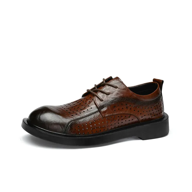 G5 Dress Shoes Men Low Top Black-5