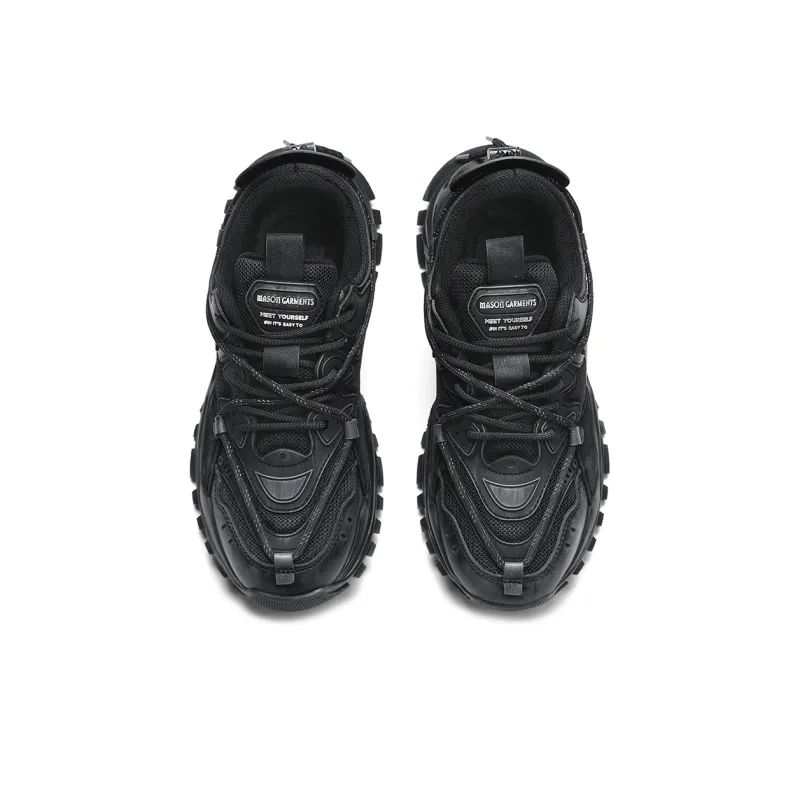 Masongarments Shark Tooth Series Running Shoes Unisex Low Top Black/Gray/White/Beige/Galaxy Gray-89