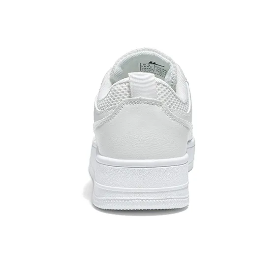 Warrior Mesh Surface White Sneakers Breathable Low Top Skateboard Shoes Men's White-3