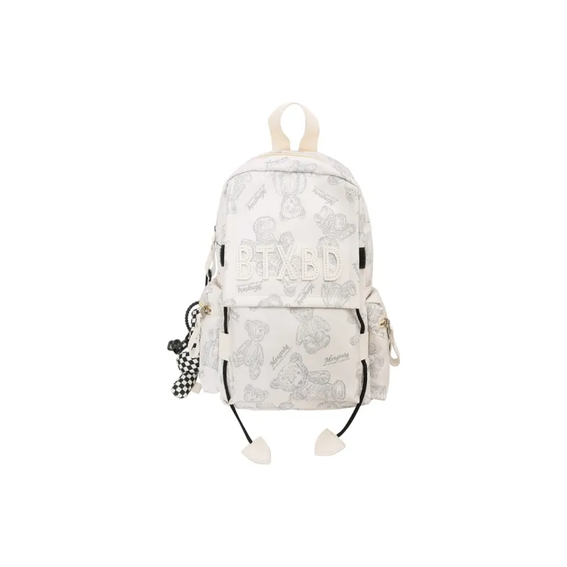 Morellybear Nylon Backpack Shoulder Bag Crossbody Bag Sling Bag Regular Unisex Black/Red/White/Green-11