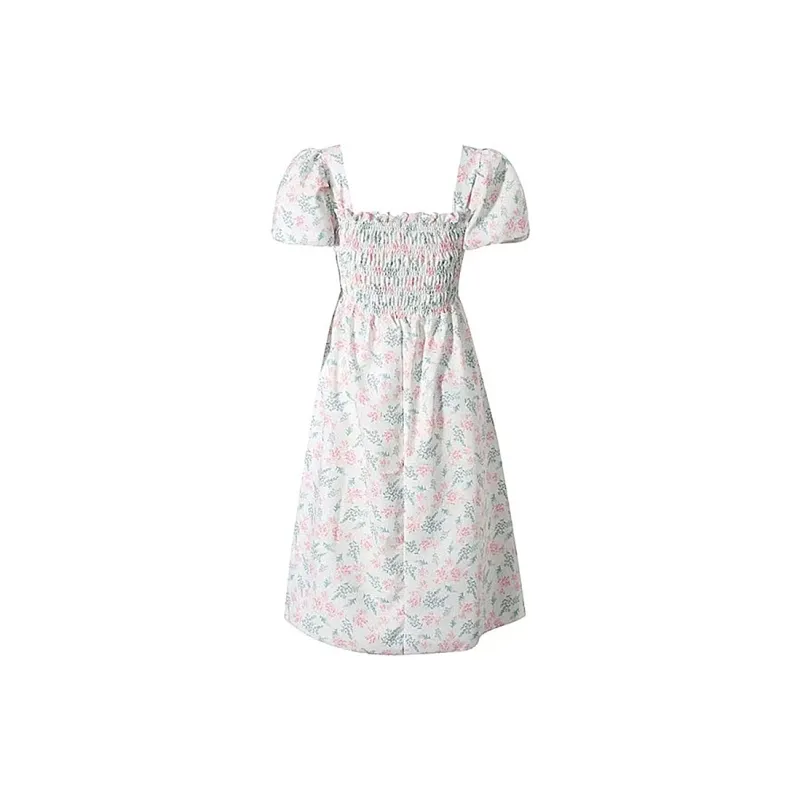 JOSR Short Sleeved Dresses Women's Floral-1