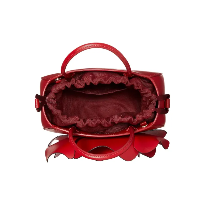 Kate Spade Cow Leather Portable Crossbody Bag, Shoulder Bag Women's Cherry Red-3