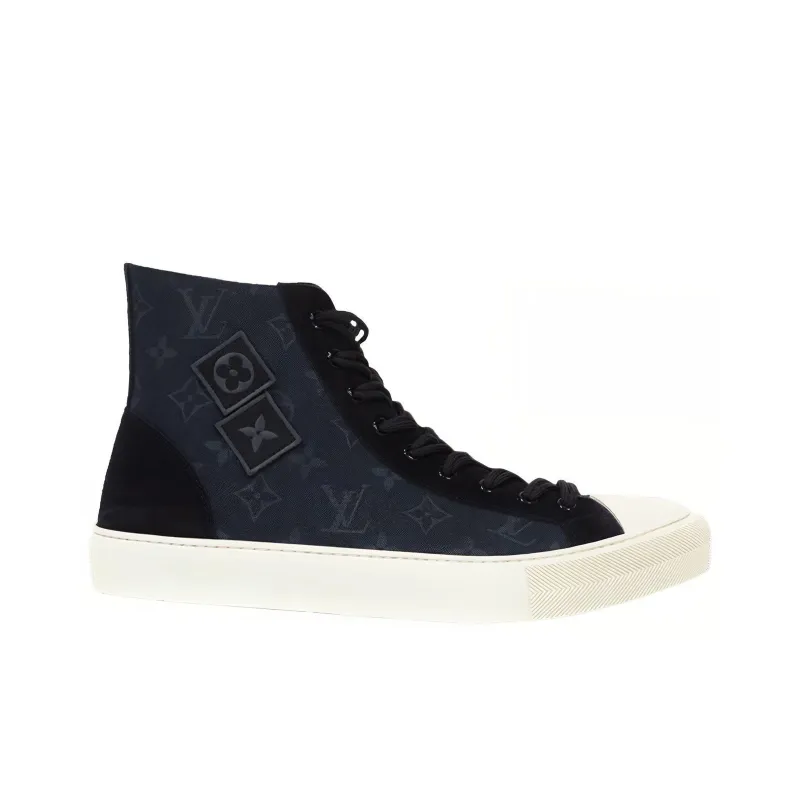 Fragment Design x LOUIS VUITTON Fragment Tatto High-Top Stylish Skateboarding Shoes Men's Black-2