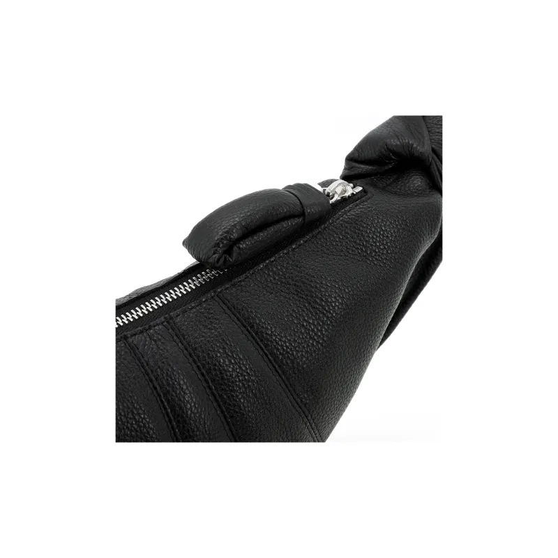Lemaire Soft Leather Croissant Bag Crossover Bag Goat Horn Bag Portable Crossbody Bag Shoulder Bag Men's Black-10