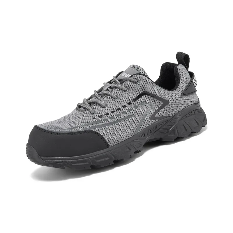 Jeep Anti Slip And Wear Resistant Coverage Low Top Labor Shoes Outdoor Shoes Unisex Gray-1