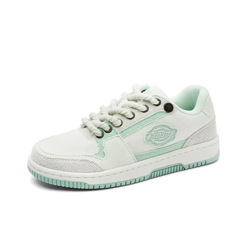 Dickies Low-Top Skateboard Shoes Unisex White Mint Green-6