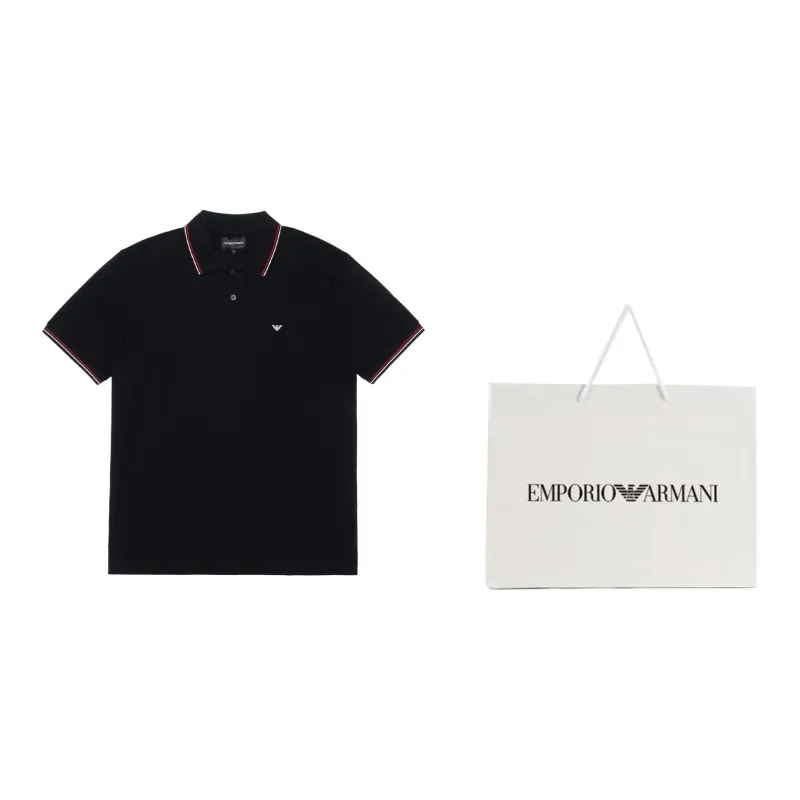 EMPORIO ARMANI Logo Printed Short Sleeved Polo Shirt-2
