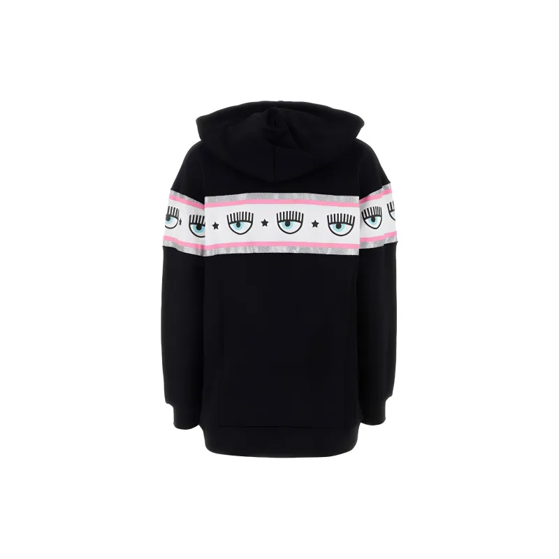 CHIARA FERRAGNI Long Sleeved Drawstring Hoodie-1