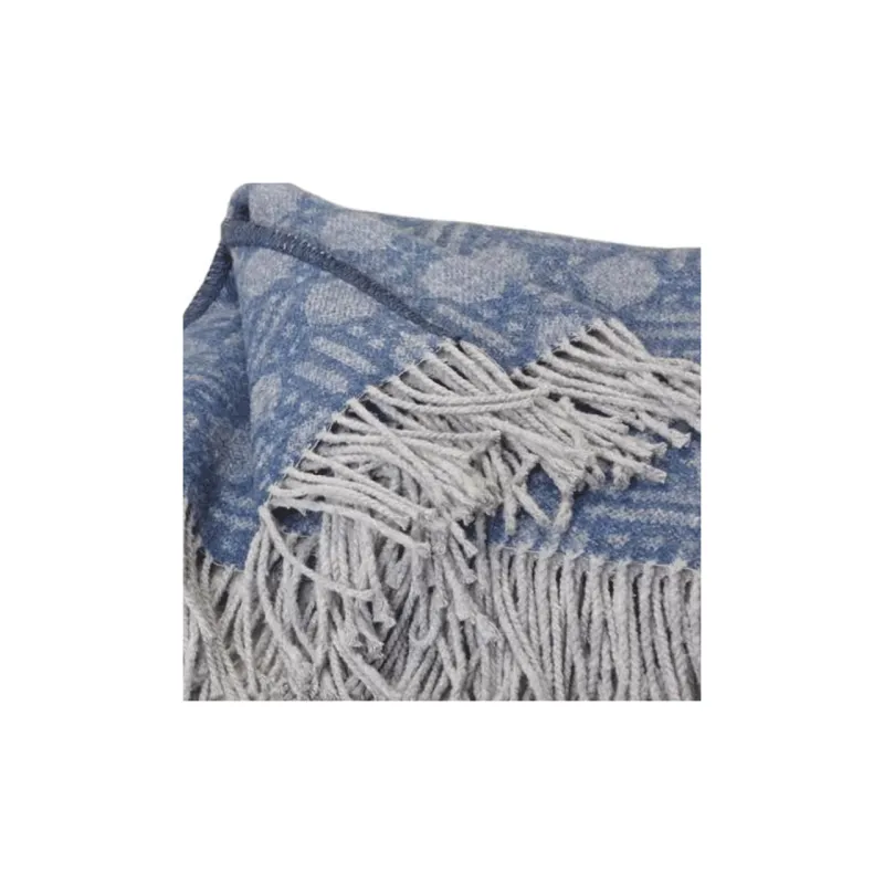 Maje Cotton Shawls Unisex Blue Gray-1