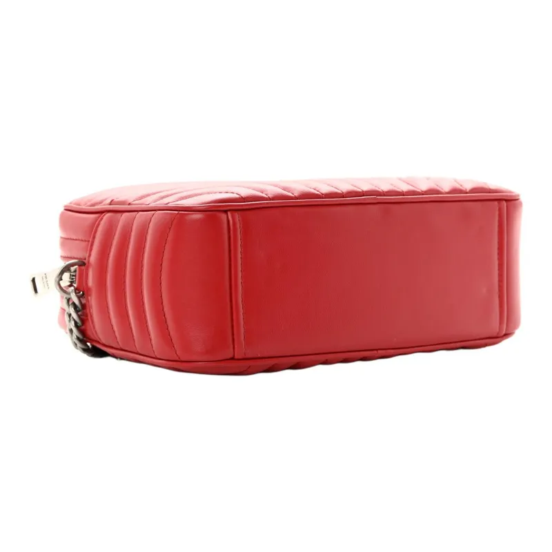 PRADA Calfskin Camera Bags Crossbody Bag Shoulder Bag Women's Red-2