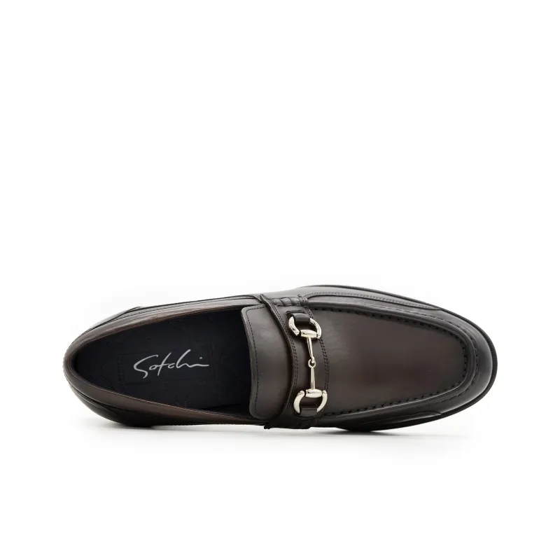 Satchi Dress Shoes Men Low Top Brown-3