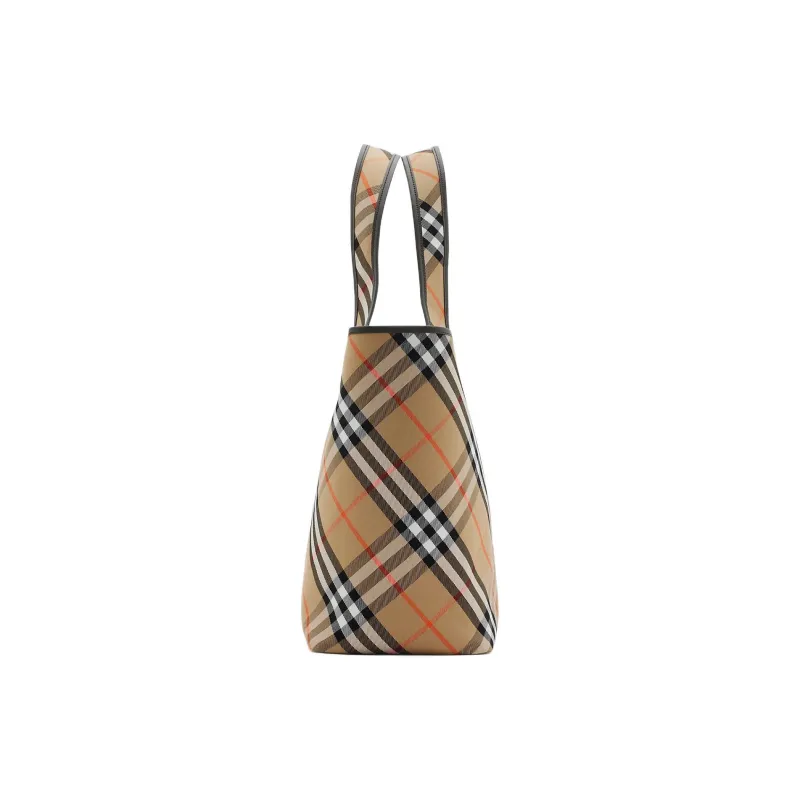 Burberry Cotton Twill Tote Bag Shopping Bag Handbag Medium Size Women's Sand-1
