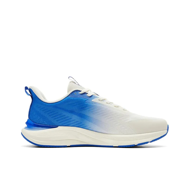 PEAK Cushioning Wear Resistant Rebound Low Top Casual Running Shoes Men's White Blue-1