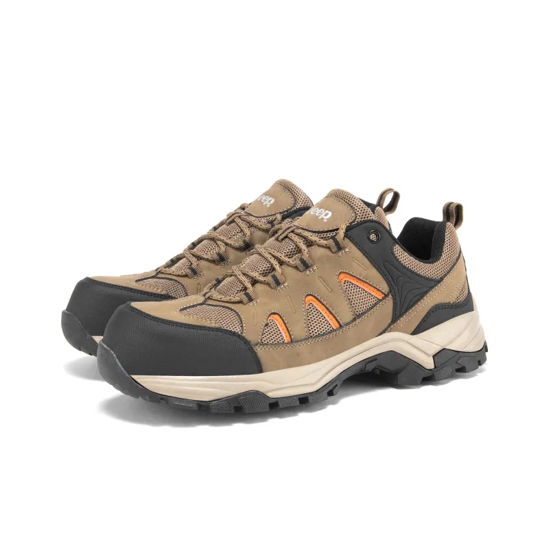 Jeep Slip Resistant And Abrasion Resistant Coverage Low Top Safety Shoes, Outdoor Shoes Unisex Khaki-3