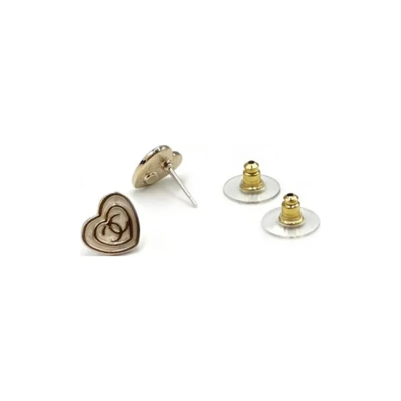 CHANEL Pearl Earrings Women's Gold-3