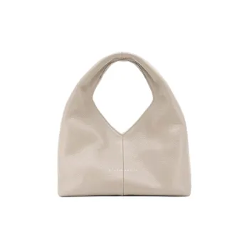 STUDIO AMELIA Calf Nappa Leather Handbag Women's Stone Color