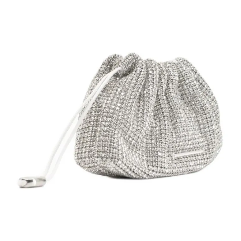 STUDIO AMELIA Polyester Clutch Mini Women's Silver White-2