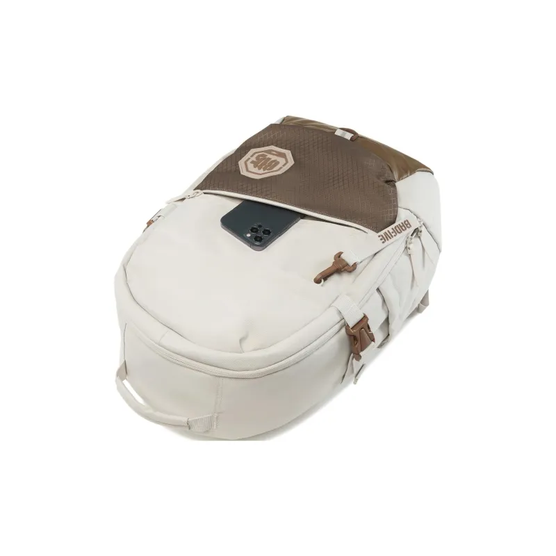 LiNing Polyester Backpack Unisex Oat Gray & Brown-5