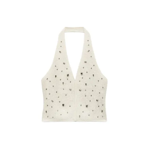 ZARA Tank Tops Women's White