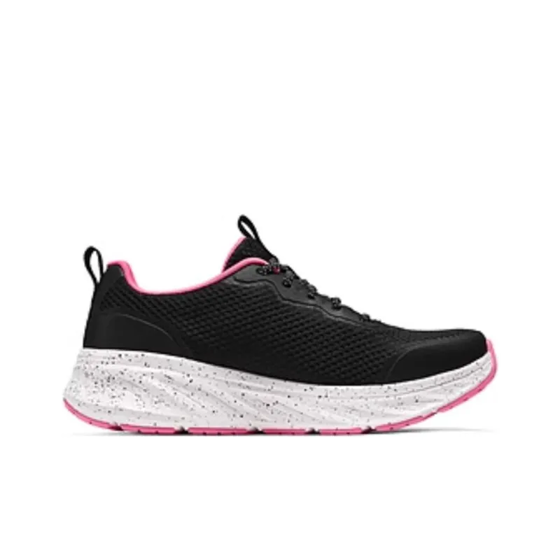 Skechers Sport Anti Slip Wear Resistant Low Top Casual Running Shoes Women's Black Pink-1