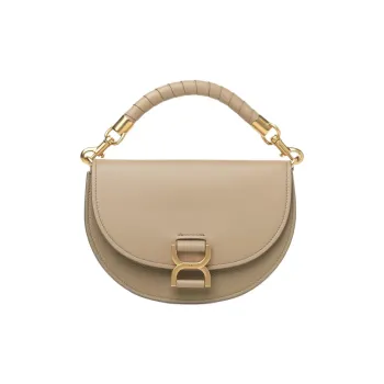 Chloe Marcie Grain Calfskin Crossbody Bag, Shoulder Bag Women's Clay Brown