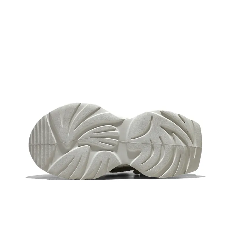 BOIGEMES Chunky Sneakers Unisex Low-Top White-4