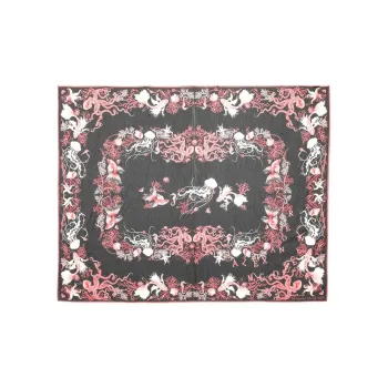 Alexander McQueen Cotton Silk Scarves Women's Black