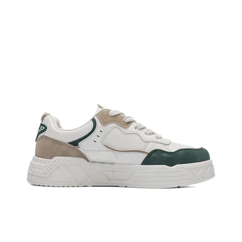 Warrior 1927 Wear-resistant And Lightweight Low-Top Skateboard Shoes Men's Beige Khaki Green-1