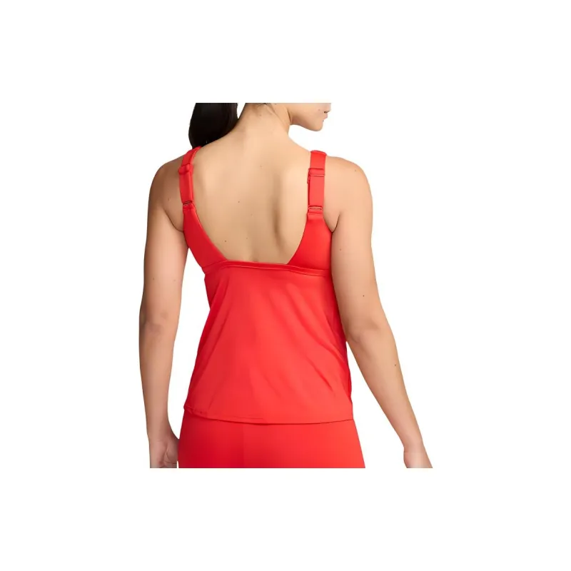 Nike Ankini Women's Swimsuit Top Two Piece Swimsuit Women's Light Dark Red-1