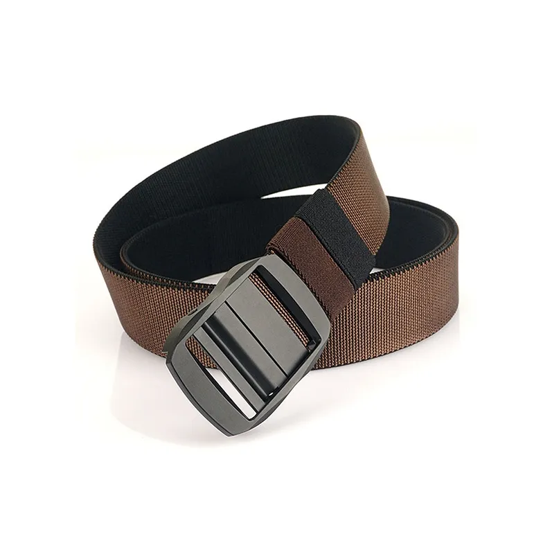 Mulinsen Double Sided Minimalist Style Casual Automatic Buckle Nylon Belt Unisex 3.8cm-1