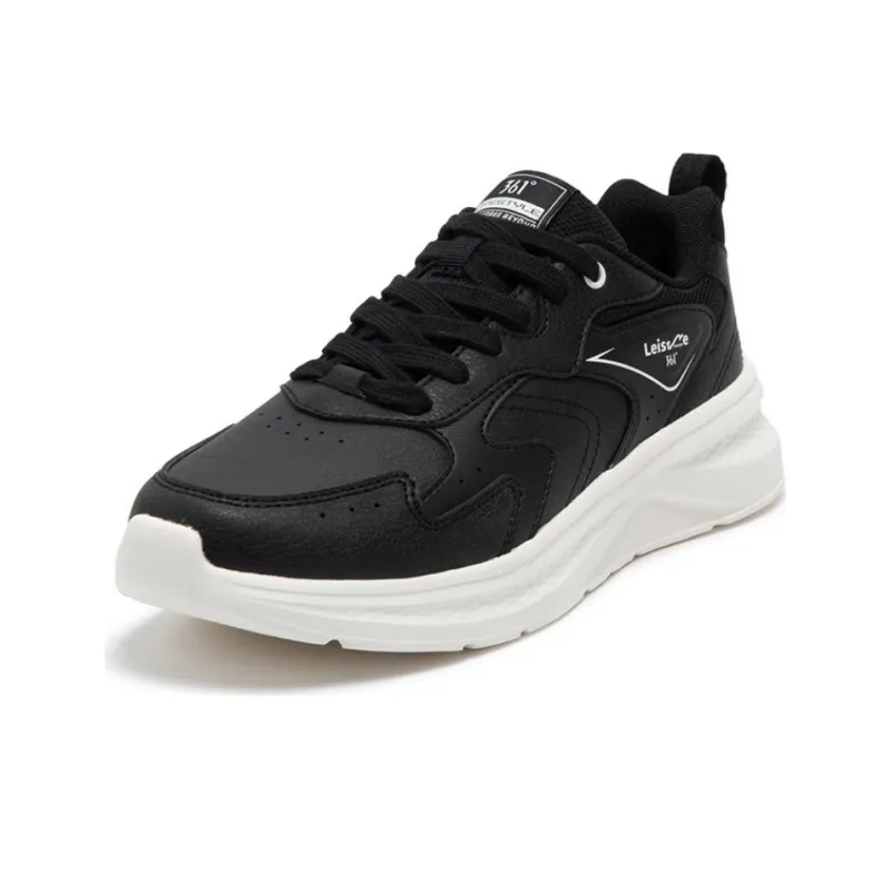 361° Cushioning Lightweight Low Top Casual Running Shoes Women's Black White-1