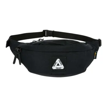 PALACE Recycled Nylon Mixed With Recycled Polyester Crossbody Fanny Pack Men's Black