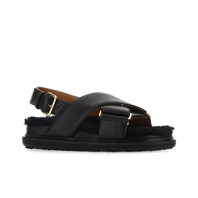 MARNI Fussbett Beach Sandals Women's Pure Black-2