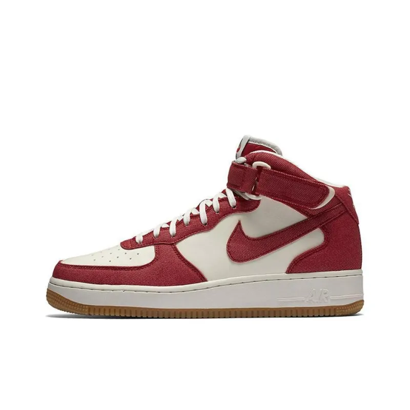 Nike Air Force 1 Mid Red Denim-0