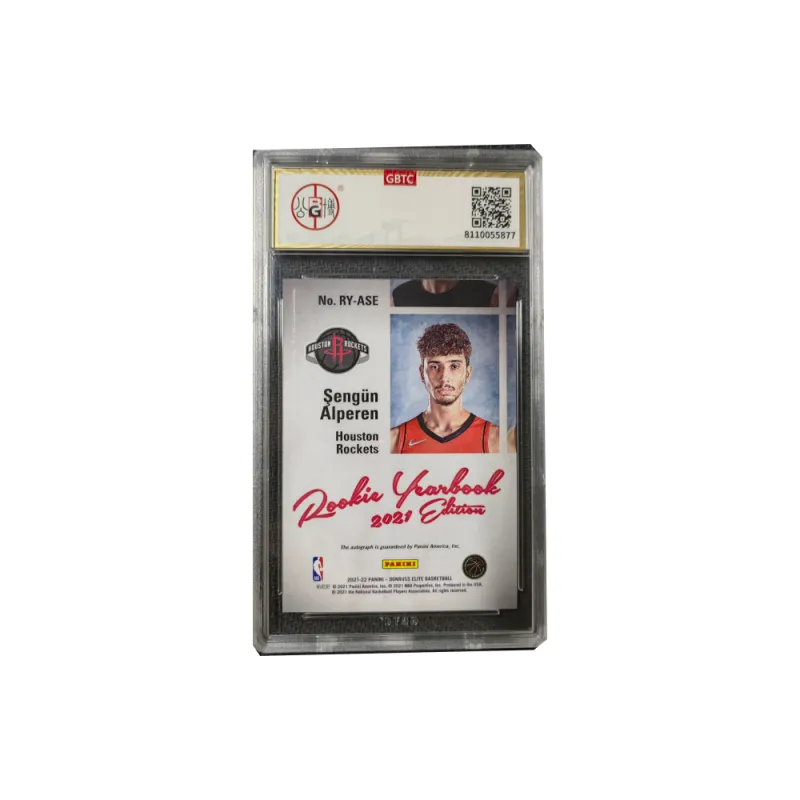 PANINI Alperen ŞEngün 21 22 DONRUSS ELITE Signature GBTC Card #9, Signature 10th Ball Star Card Graded Cards 1 Pc-1
