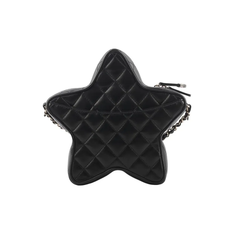 CHANEL Sheepskin Clutch, Shoulder Bag, Crossbody Bag Women's Black-3