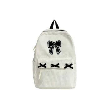 Dusen Kangaroo Nylon Backpack Women's White/Black