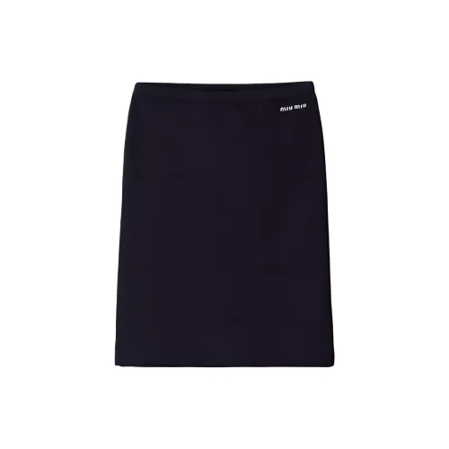 MIU MIU Casual Long Skirts Women's Navy