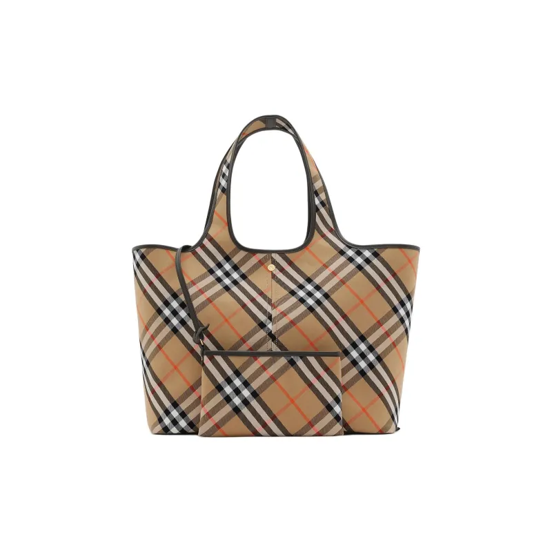 Burberry Cotton Twill Tote Bag Shopping Bag Handbag Medium Size Women's Sand-3