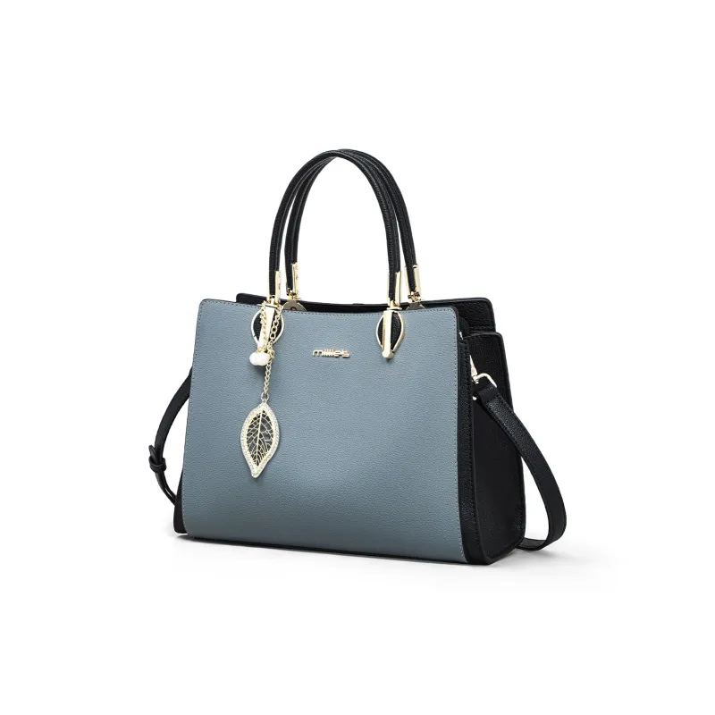 MILLIE'S Cow Leather Handbag, Underarm Shoulder Bag, Crossbody Bag, Tote Regular Women's Blue-3