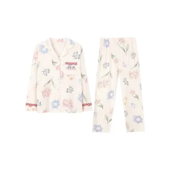 XIN1BU Pajama Set Women's Amber White