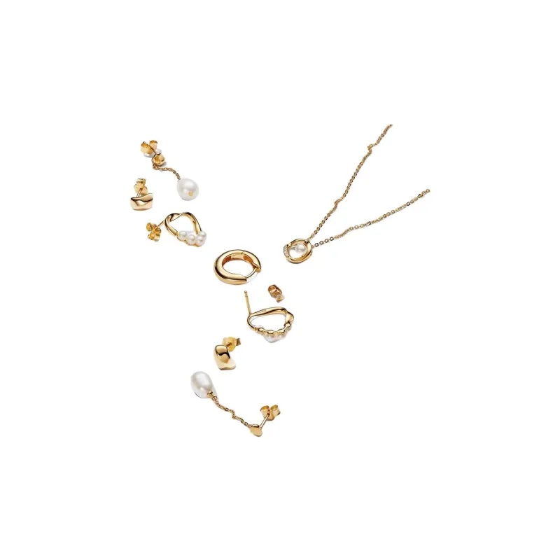 Pandora 14K Gold Plating Earrings Women's Gold-1